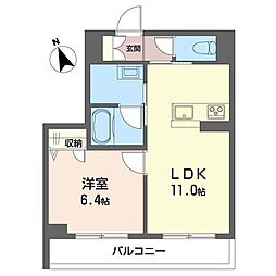 メゾン セキバ 1LDKの間取図画像
