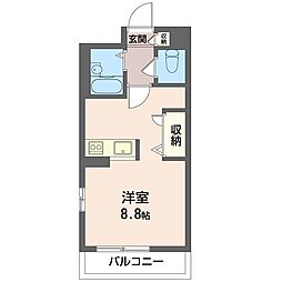 フォレストヴィレッジ松戸 ワンルームの間取図画像