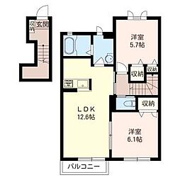 間取図画像 2LDK