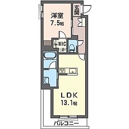 Wisenote 1LDKの間取図画像