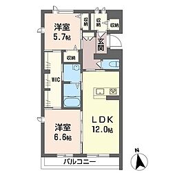 間取図画像 2LDK