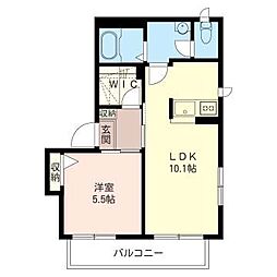 クラヴィエ 1LDKの間取図画像