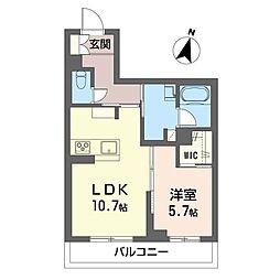 モハ セレーノ 1LDKの間取図画像
