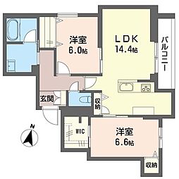 ジャカランダ 2LDKの間取図画像