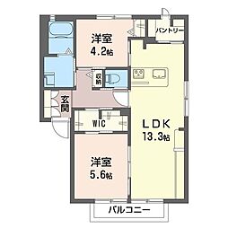 エミネンスコートC 2LDKの間取図画像