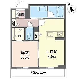 ラ・ポーズ峰 1LDKの間取図画像