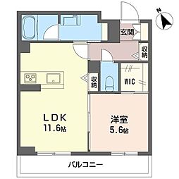 ラ・ポーズ峰 1LDKの間取図画像
