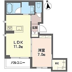 WADEN 1LDKの間取図画像