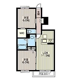 サニーコートダイドーQ 2LDKの間取図画像