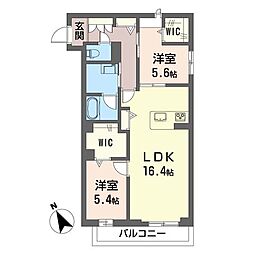 間取図画像 2LDK