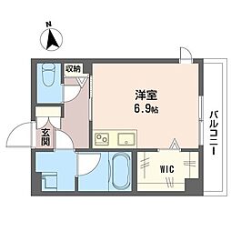 ハイツレミ ワンルームの間取図画像
