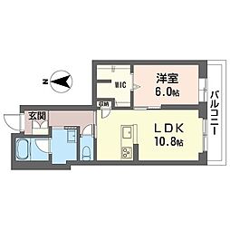 アクシズ 1LDKの間取図画像