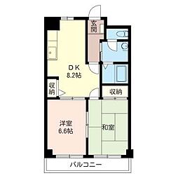 ルミネール・アン 2DKの間取図画像