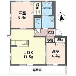 スイートペアー5 2LDKの間取図画像