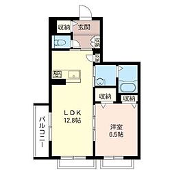 エスペランサ 1LDKの間取図画像
