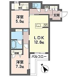 間取図画像 2LDK