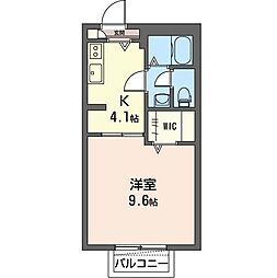 キャット・ワン 1Kの間取図画像