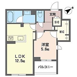 HINODE 1LDKの間取図画像