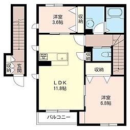 FairyVilla・HH 2LDKの間取図画像