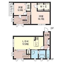 フォレステージュシャルム 2LDKの間取図画像