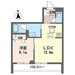 (仮称)板橋区桜川2丁目シャーメゾン 1LDKの間取図画像