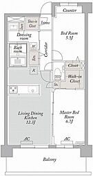 ラ・セレッソ練馬春日町 5階2LDKの間取り