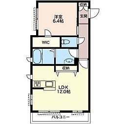 Lumiere 1LDKの間取図画像