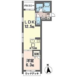 ロータス下北沢 1LDKの間取図画像