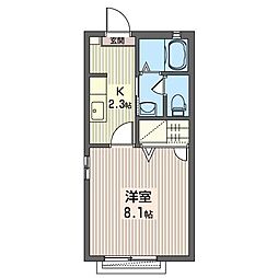 サニーコートダイドーC 1Kの間取図画像