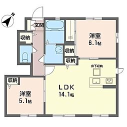 間取図画像 2LDK