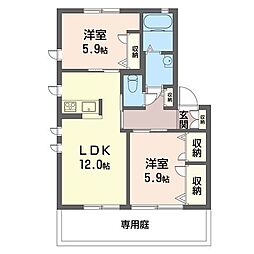 エコ・ソレイユ 2LDKの間取図画像