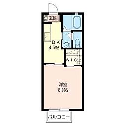 リヴェールG 1DKの間取図画像