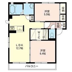 メゾン・ルーチェA 2LDKの間取図画像