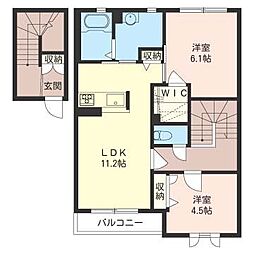 メゾンケイ 2LDKの間取図画像