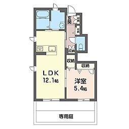 スターヒルズA 1LDKの間取図画像