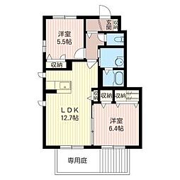 セレクションB 2LDKの間取図画像