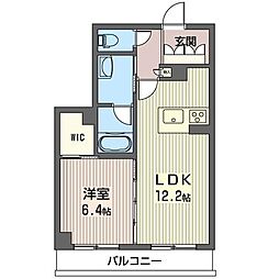 FREEDEN和興3 1LDKの間取図画像