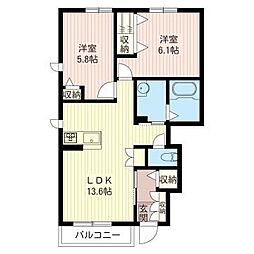 間取図画像 2LDK