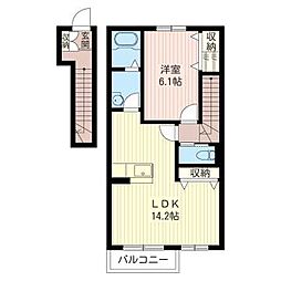 スパローハウス参番舘C 1LDKの間取図画像