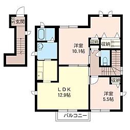 グレイス・ハイツA 2LDKの間取図画像
