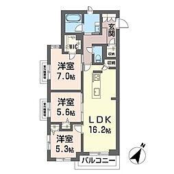 間取図画像 3LDK
