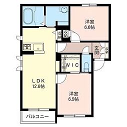 SubaruTownC 2LDKの間取図画像
