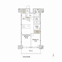 クレアシオンあら町 1SLDKの間取図画像