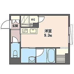 クレアシオン双葉 4階ワンルームの間取り