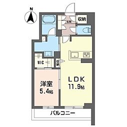 プリムローズ 1LDKの間取図画像