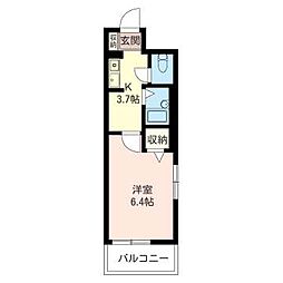 ビエナ 1Kの間取図画像