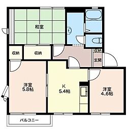メゾン茅ヶ崎2 3Kの間取図画像