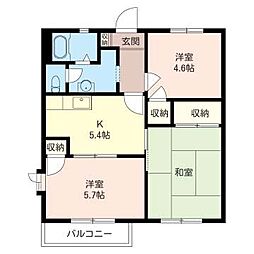 コーポKAZU 3Kの間取図画像