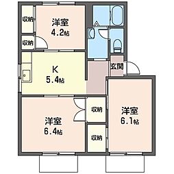 コーポ・リバティー 3Kの間取図画像