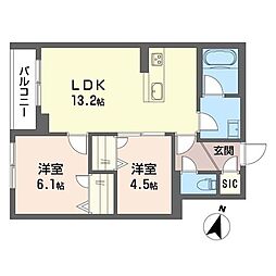間取図画像 2LDK